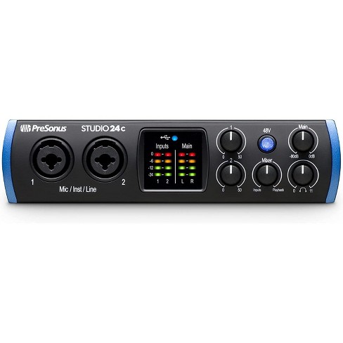 PreSonus Studio 24c 2x2, 192 kHz, USB Audio Interface with Studio One  Artist and Ableton Live Lite DAW Recording Software