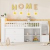 Sapphtopaz Twin Size Loft Bed with Multifunctional Storage & LED,Space-Saving Bed with Stairs & Guardrail, Wood Kid Bed Frame for Boys & Girls - 3 of 4