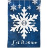 Briarwood Lane Burlap Garden Flag 12x18 For Outdoor Let It Snow Winter Applique For Winter Garden Flag Flags For Outside - 3 of 4