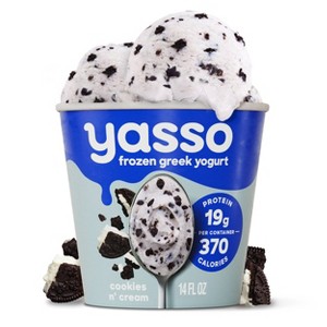 Yasso Cookies & Cream Frozen Greek Yogurt - 14 fl oz - 1 of 4