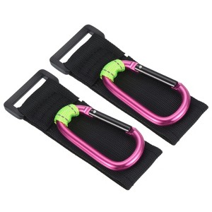 Unique Bargains Nylon Strap Aluminum Alloy Multi-purpose Organizer Hooks and Hangers 2 Pcs - 1 of 4