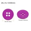 Unique Bargains Sewing Resin Round Flat 4-Hole Replacement Craft Buttons 20 Pcs - 2 of 4