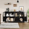 Jojoka Sideboard Buffet Cabinet with 4 Glass Doors, 55" Large Buffet Cabinet with Storage - 3 of 4