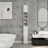 NicBex 71"Tall Slim Bathroom Storage Cabinet,Space Saving Freestanding Cabinet with 4 Cubbies,2 Doors&1 Drawer for Bathroom,Living Room,Bedroom,White - 2 of 4