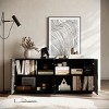 Stylish Modern  Kitchen Storage Cabinet with 4 Doors, Adjustable Shelf Sideboard Buffet Cabinet for Dining Room Living Room-The Pop Home - 3 of 4