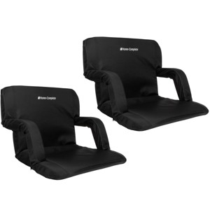 Stadium Seat Cushion  Set of 2 Wide Reclining Stadium Chairs for Bleachers with Back Supp - 1 of 4