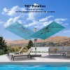 PURPLE LEAF Deluxe Aluminum Outdoor Patio Umbrella Square Cantilever Umbrellas - 4 of 4