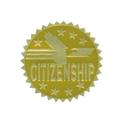 Hammond & Stephens Citizenship Gold Foil Embossed Seal, pk of 54