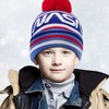 NASA Boys And Girls Winter Hat and Kids Gloves Set, Kids Ages 4-7 (Blue/Red) - 2 of 2
