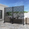 Lirago 72 in Galvanized Metal Outdoor Privacy Screens Garden Outdoor Fence - 3 of 4