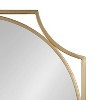 Kate and Laurel Rateau Scalloped Wall Mirror, 28x28, Gold - 3 of 4