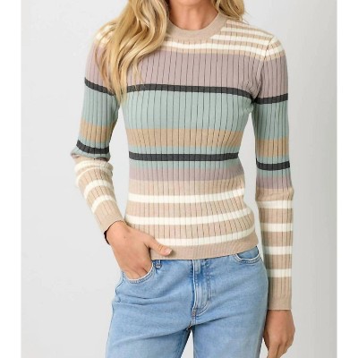 Women's Color Block Striped Sweater - mystree