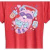 Women's - Instant Message - Kawaii Racoon Gamer Short Sleeve Graphic T-Shirt - 2 of 4
