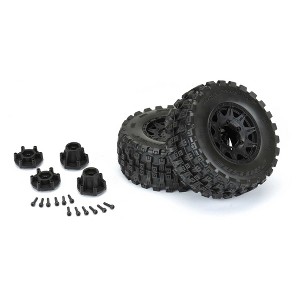 Pro-Line Racing PRO1017410 1/10 Badlands MX28 Belted F/R 2.8" MT Mounted 12mm Blk Raid 2 - 1 of 4