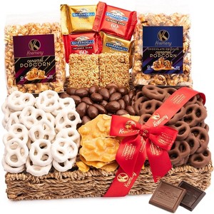 KREMERY Chocolate Covered Pretzels & Caramel Gift Basket, in Seagrass Tray (Premium, 2.5 lbs) Medium - 1 of 4
