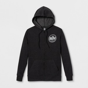 Adult Made in Minnesota Zip-Up Hooded Sweatshirt - Awake Charcoal Gray L, Adult Unisex, Size: Large, Black
