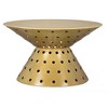 Iron Coffee Table, 17" H Gold Finish Powder Coated, Round Design by Zuo Modern - 3 of 4