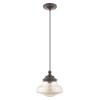 Livex Lighting Art Glass 1 - Light Pendant in  English Bronze - 2 of 4