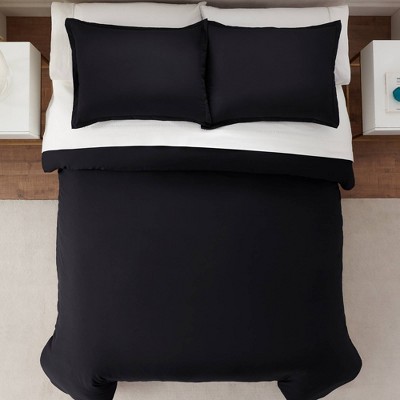 Black Twin/Twin XL Hypoallergenic Duvet Cover Set