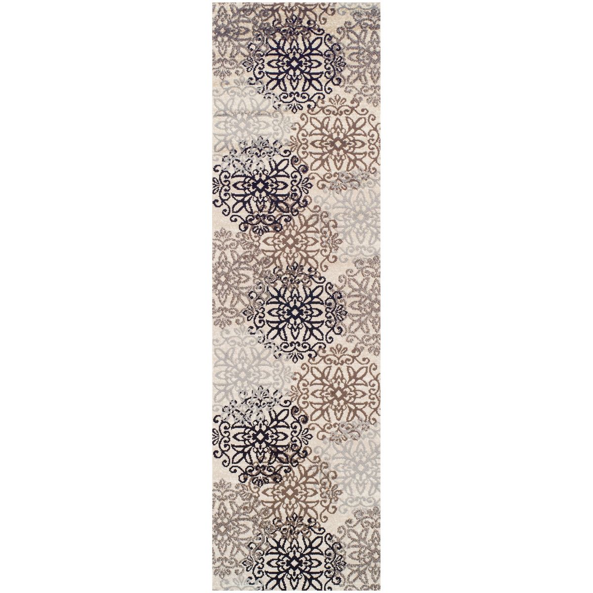 Elegant Floral Medallion Indoor Area Rug or Runner - Blue Nile Mills - thumbnail 6