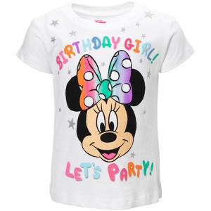 Disney Minnie Mouse Princess The Little Mermaid Moana Lilo & Stitch Frozen Birthday Girls T-Shirt Toddler - 1 of 4
