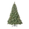 GDFStudio 7 Foot Cashmere Pine and Mixed Needles Pre Lit LED Artificial Christmas Tree with Snowy Branches and Pinecones - 4 of 4