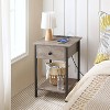 MaseiKar Nightstands Set of 2 with Charging Station, End Tables Set of 2 with Storage Drawer, Bedside Table with USB Ports and Outlets, Night Stand - 2 of 4
