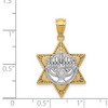 Black Bow Jewelry 14k Two Tone Gold 3D Star of David & Menorah Pendant, 17 x 27mm - 4 of 4