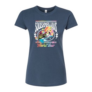 Women's Squishmallows World Tour Fitted Graphic T-Shirt - Indigo - Large - 1 of 2