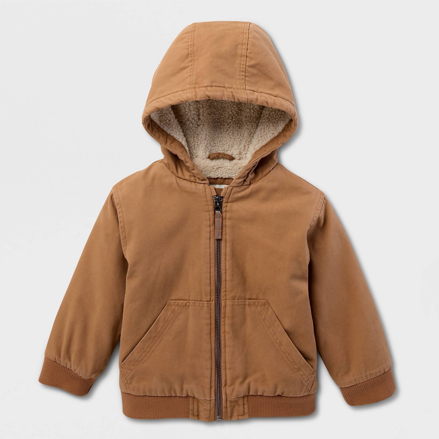 Пальто Cat & Jack Faux Shearling Lined Hooded Coat для мальчиков-малышей, цвет: Коричневый — фото 2