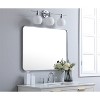 Elegant Lighting Soft corner metal rectangular mirror 27x36 inch in Silver - 4 of 4