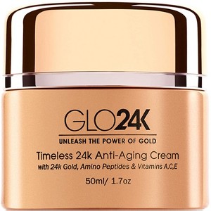 GLO24K Timeless Age-Defying Cream with 24k Gold, Retinol, Peptides, and Vitamins A,C,E Restore and Revive your Skin - 1 of 4