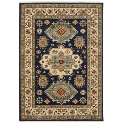 Oriental Weavers Lilihan 532B6 Navy/ Multi Indoor Area Rug - 2' x 3'