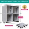 Hold N' Storage - 3 Shelf Hanging Closet Organizer - Black Metal Rod - 3 of 4