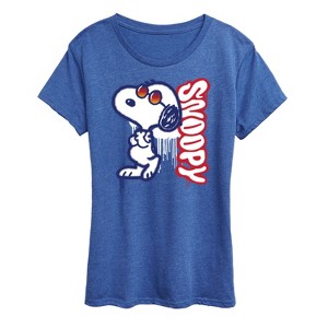 Women's - Peanuts - Graffiti Snoopy Short Sleeve Graphic T-Shirt - 1 of 4