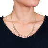 EVERLY JEWELRY | Yellow Plated Sterling Silver 4 4/5ct TGW Created Pink Sapphire and Created White Sapphire Necklace, 17 inc - 3 of 4