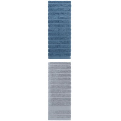 Unique Bargains Bathroom Cotton Stripe Pattern Soft Comfortable Hand Towels 4 Pcs 14" x 30"