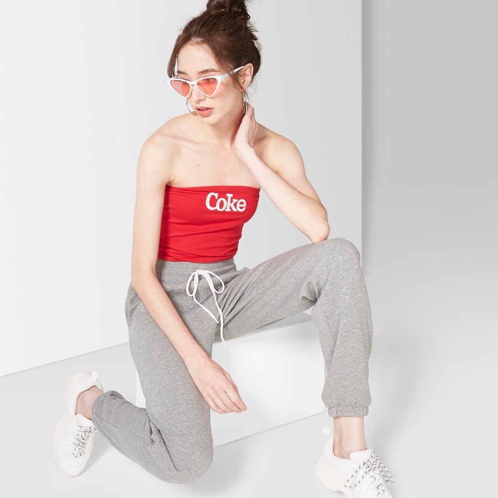 Size L Women's Jogger Vintage Sweatpants - Wild Fable Heather Gray 