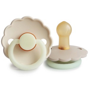FRIGG Daisy Night Natural Rubber Pacifier 2-Pack - 1 of 4
