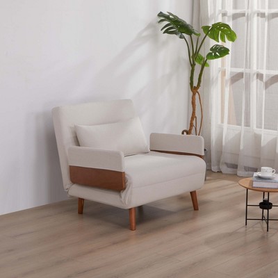 Modern Foldable Sofa Bed – Converts in 10 Sec, 6 Level Adjustable Backrest, Breathable Linen Fabric