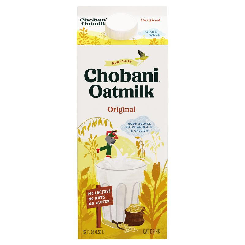 Chobani Plain Plant-Based Oatmilk - 52 fl oz, 1 of 15