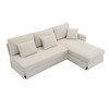 VYNXARIA 87*61"Modern L-shaped Corduroy Sofa with Reversible Chaise,4-seat Upholstered Convertible Sleeper Couch with Pillows - 3 of 4