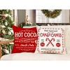 Set of 4 Farmhouse Christmas Pillow Covers 18x18 Set of 4 Winter Holiday Decorations, Red Beige - 2 of 4