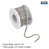 Unique Bargains DIY Bag Clothing Decoration Crystal Rhinestone Sew on Close Claw Chain Trim - 2 of 4