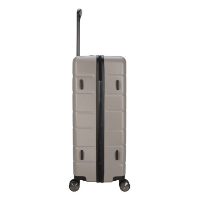 Skyline Hardside Large Checked Spinner Suitcase - Oxford Tan: Telescoping Handle & 8 Wheels ‼️has scratches on the outside ‼️