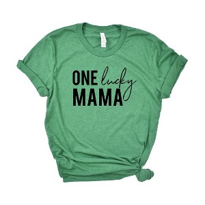 Simply Sage Market Women's One Lucky Mama Short Sleeve Graphic Tee - 1 of 3