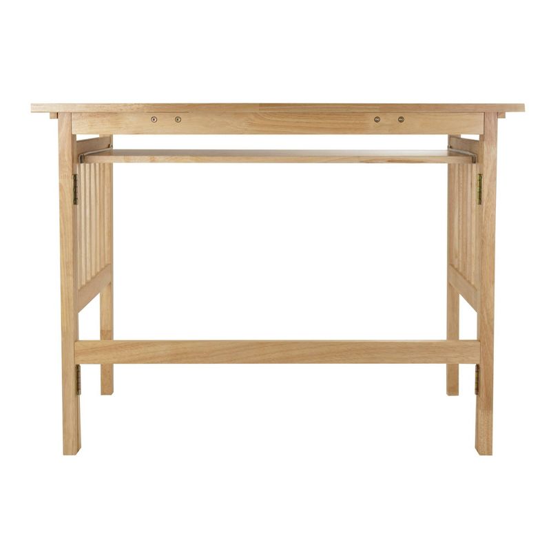Folding Computer Desk Natural - Winsome, 6 of 12