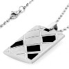 West Coast Jewelry Men's Geometric Design Dog Tag Two Tone Steel Necklace - 24" - 4 of 4