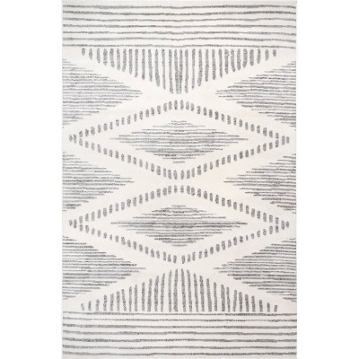 Reversible Easy-Care Rectangular Rug 8' x 10' in Light Gray