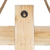 White-washed Cross Hanging Accent Wood & Rope - Foreside Home & Garden - 4 of 4